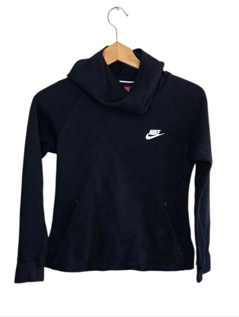 Nike Black Funnel Neck Hoodie Sweatshirt Kids Size Large Sporty Casual Athletic